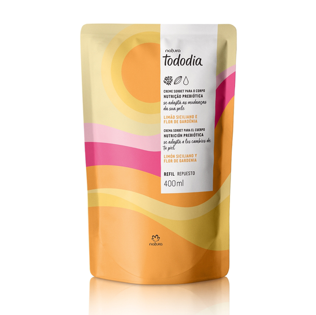 Refil Creme Desodorante Nutritivo Tododia Limão Siciliano e Flor de Gardênia 400 ml