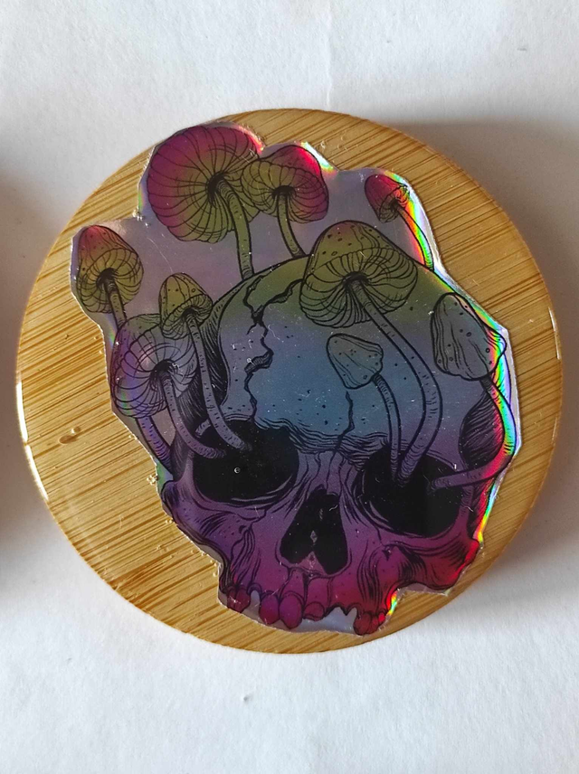 Décapsuleur Tête de mort holographique magnétique frigo