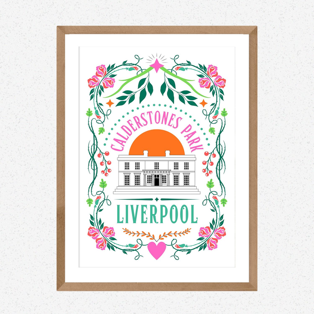 Calderstones Park Multicolour Print