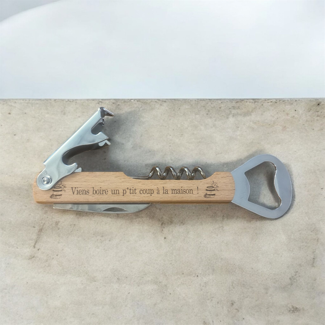 Tire bouchon et decapsuleur 