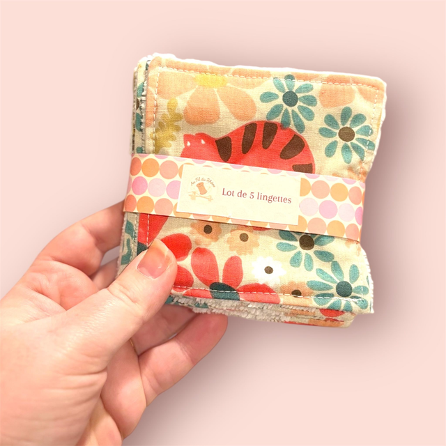 Lingettes Charline - lot de 5