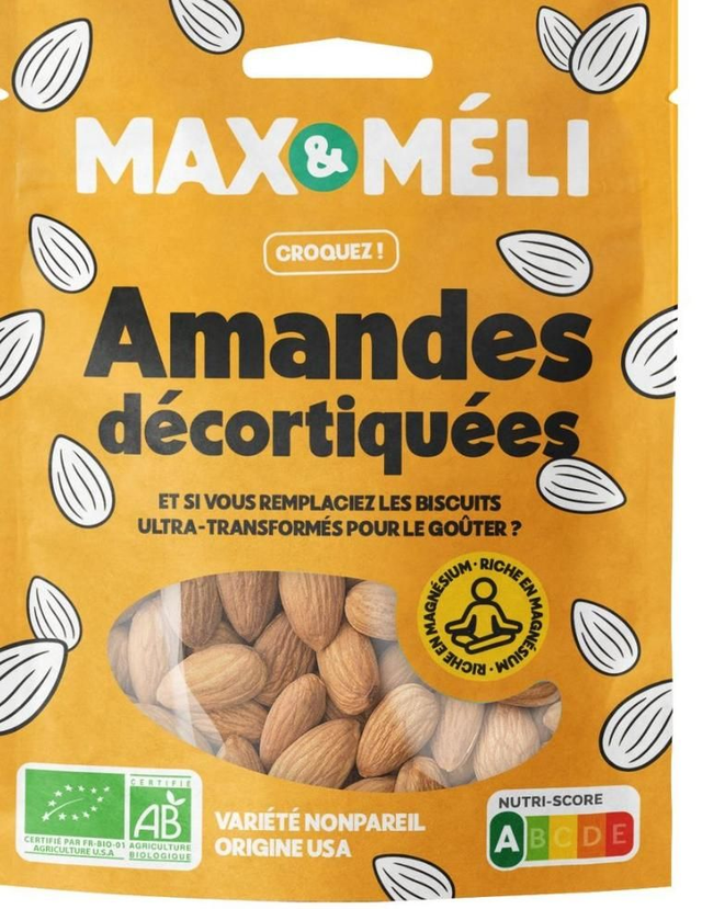 Amandes Décortiquées Bio 125g | Max &amp; Méli
