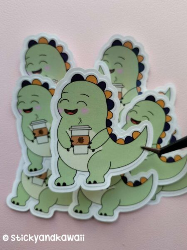 Danny le dino et son café d'automne 