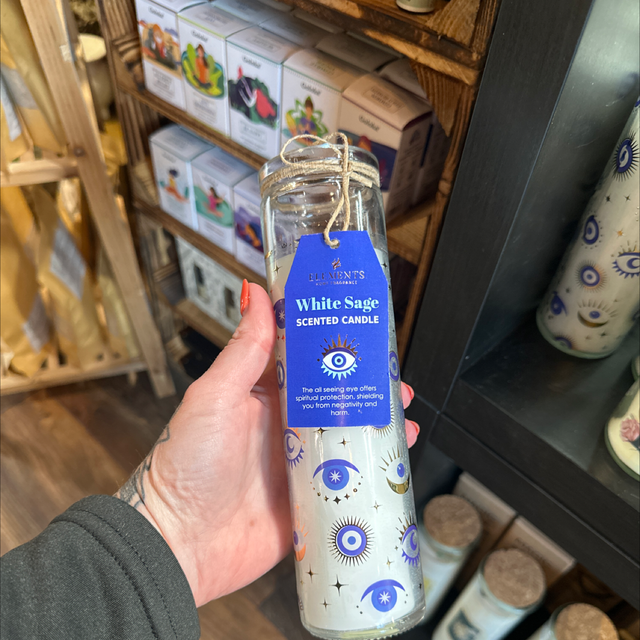 White Sage All  Seeing Eye Candle 