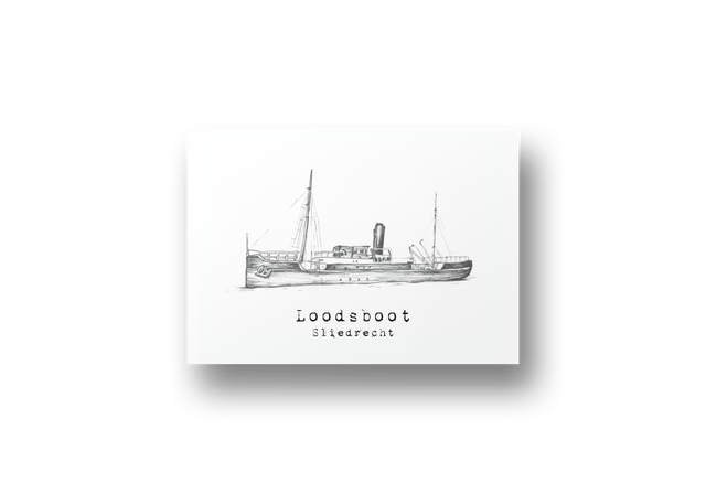 Loodsboot Sliedrecht, luxe kunstprint op fine art papier 