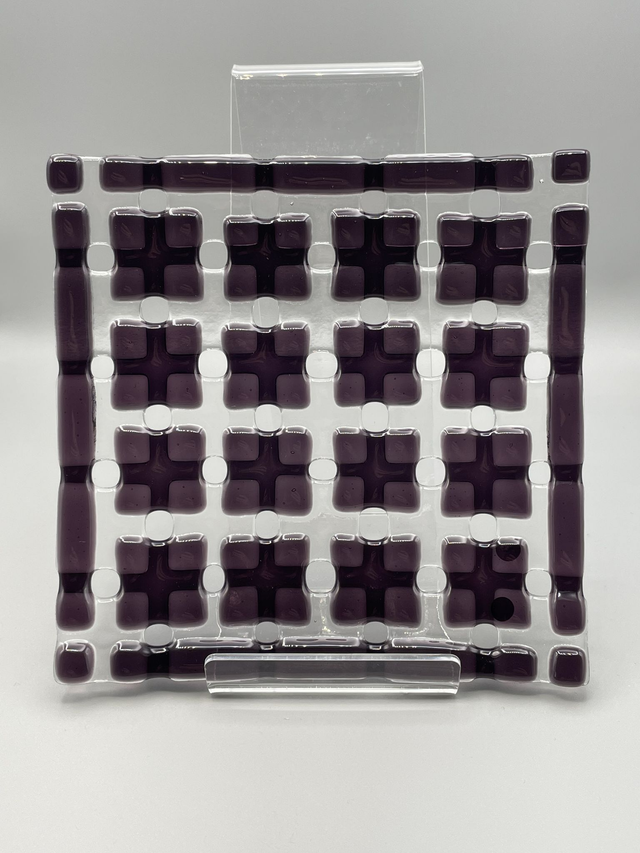 Royal Purple Transparent Lattice Dish