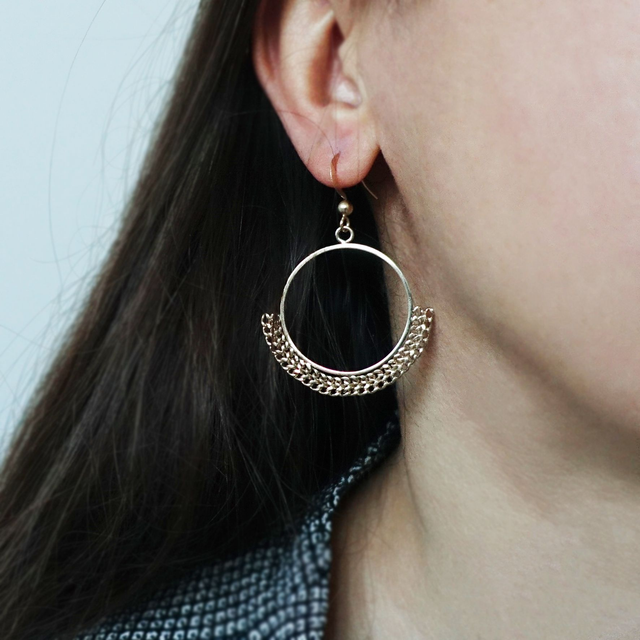 Boucles d'oreille chaînes - Pièce unique