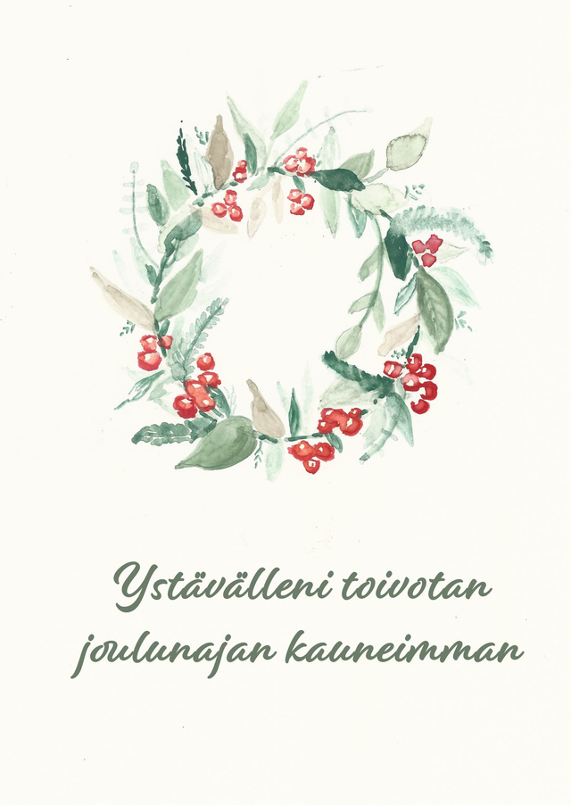 Kranssi 2022 -Ystävälleni toivotan joulunajan kauneimman