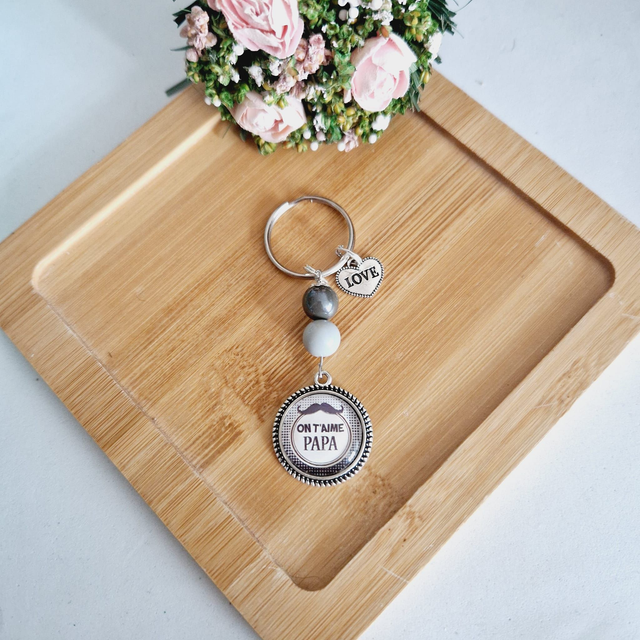 Porte clé cadeaux on t'aime papa 