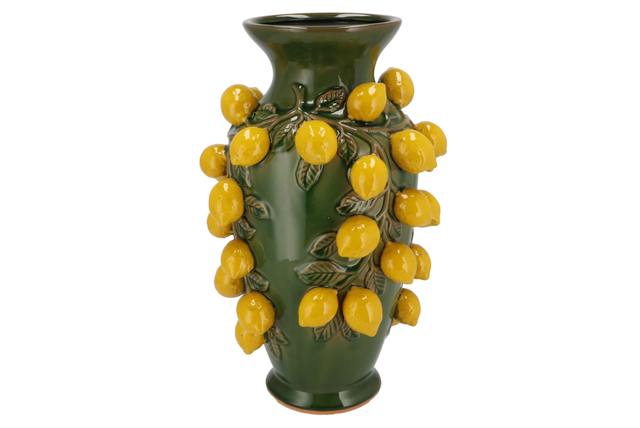 Fruit lemon green vase 
