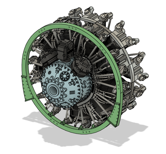 1/32 P-47M Thunderbolt engine for Hasegawa ref: ED-32008