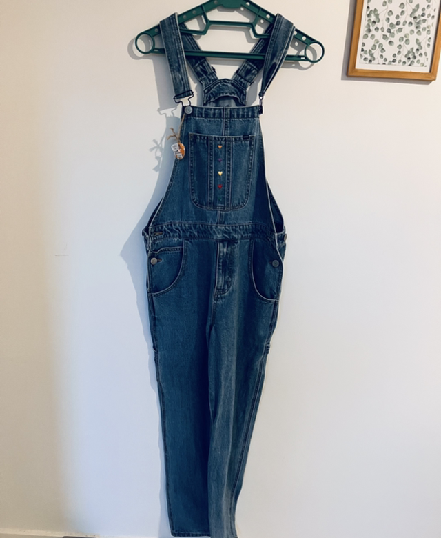 Salopette jean brodé