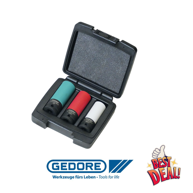 SPEZIAL KRAFTSCHRAUBER-SATZ 1/2", 3-TEILIG KL-0100-80 K