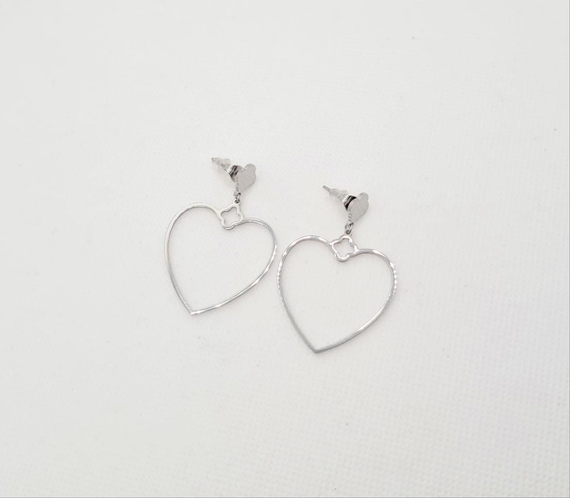 Clous d'oreilles "Reina" en acier inoxydable argenté 