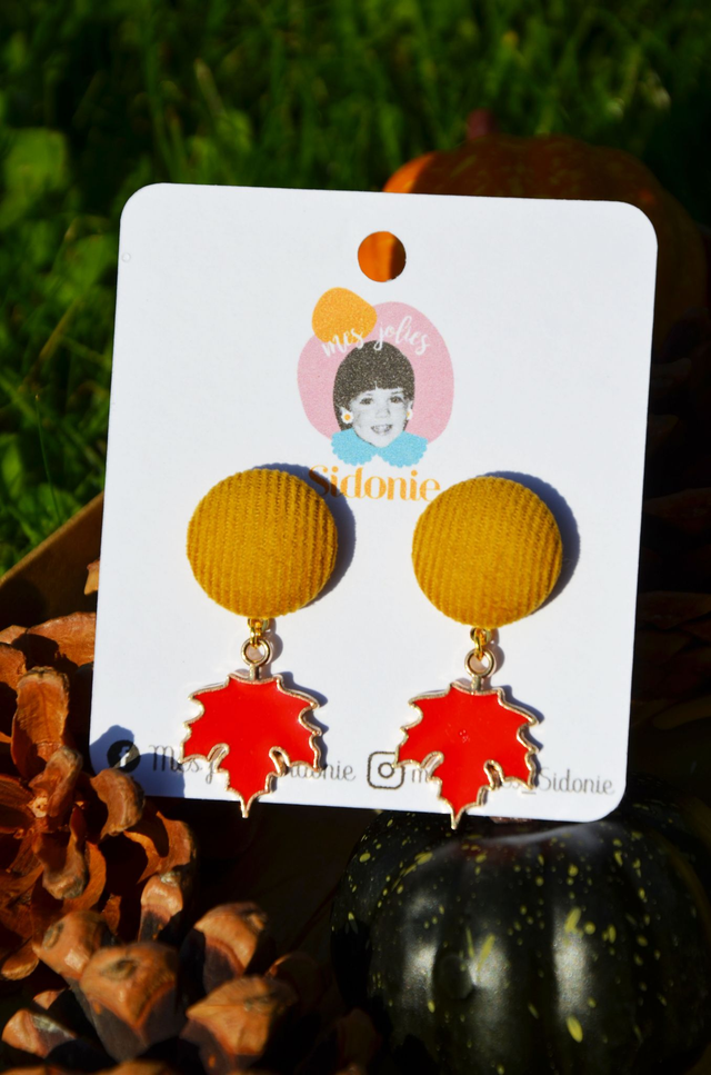 Mini Sidonie feuilles Curry 