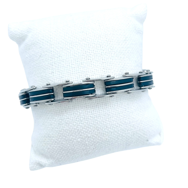 Bracelet homme chaîne argenté 