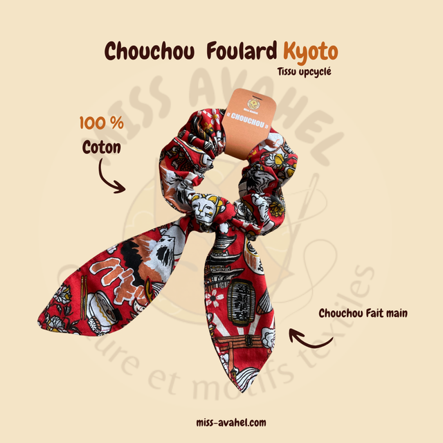 Chouchou foulard " Kyoto " / Miss Avahel 