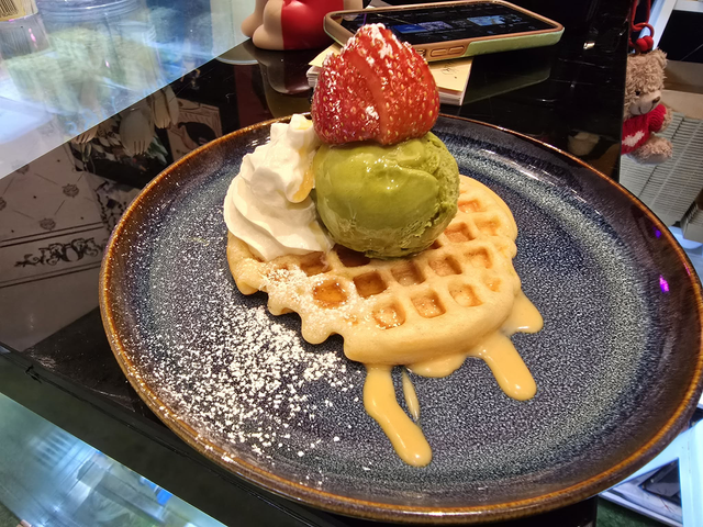 Matcha waffle