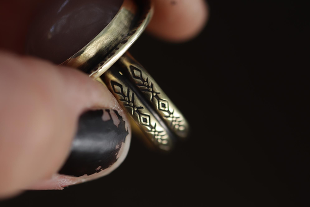 Bague pierre de lune réglable