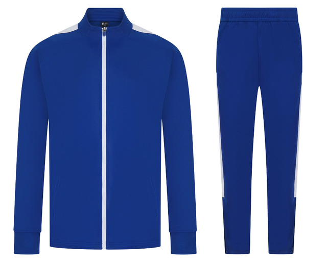 Custom Junior Tracksuit Royal/White