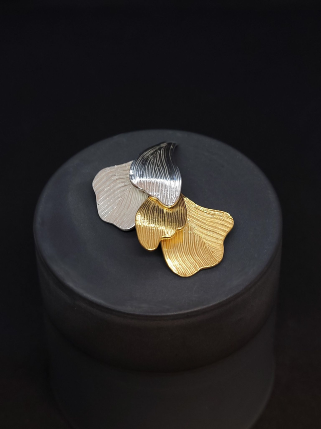 Boucles à clips Printemps - Laiton ciselé