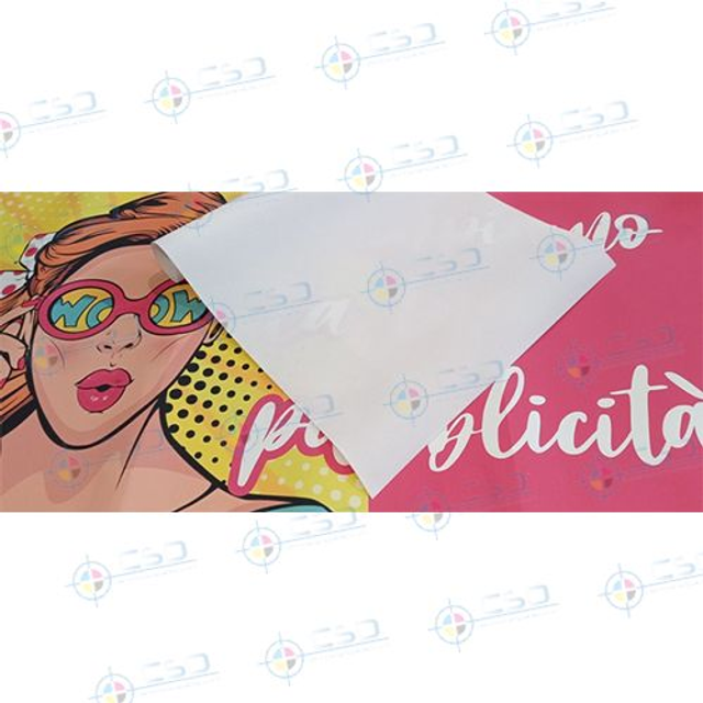 Striscione TNT (mono) pronto in giornata: stampa monofacciale quadricromia, con occhielli su tutto il perimetro (prezzo con IVA)