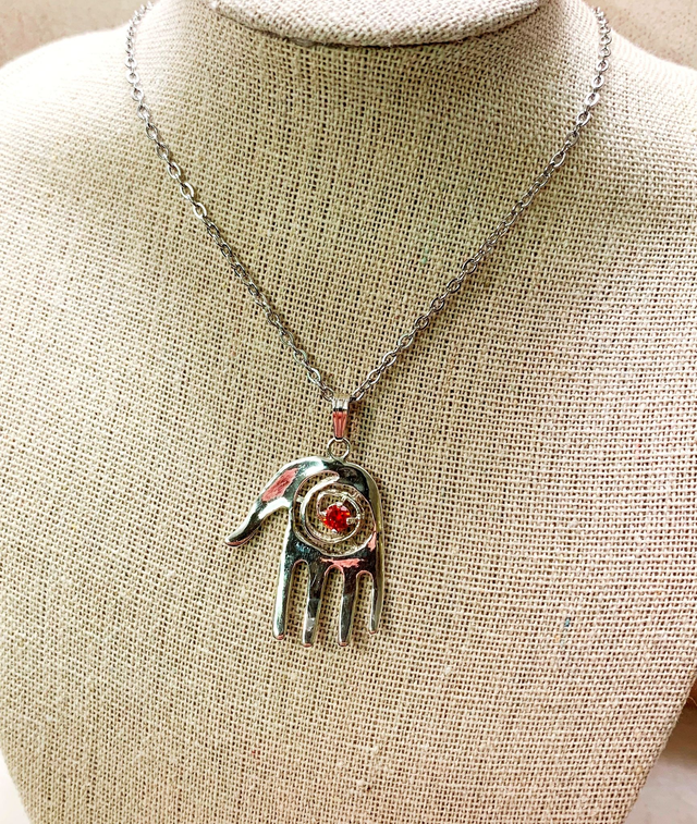 Mano - Pendentif main en argent 925 et oxyde de zirconium