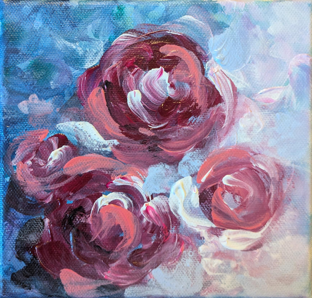 Small rose painting 