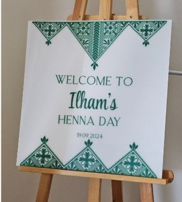 Cadre plexiglass thème henna day / henné