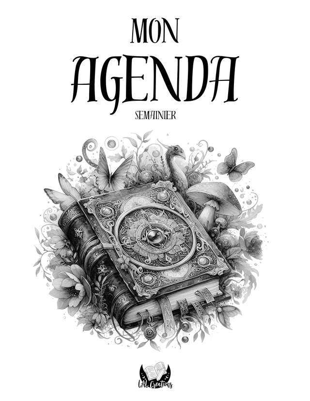 Intérieur carnet éternel A5 - Agenda non daté pour 6 mois.