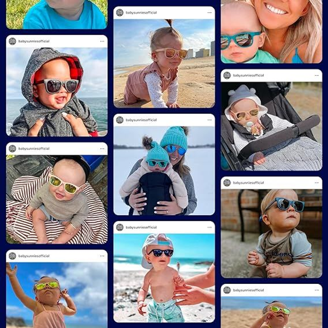 Baby Sunnies Lunettes de soleil pour enfants avec ruban