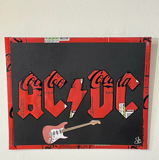 Tableau AC DC Fond noir 