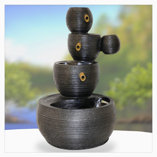 "Cascade bambou" - Fontaine en résine 71 cm