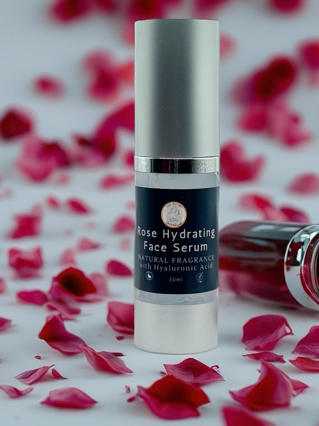 Rose Hydrating Face Serum, Moisturiser & Cleanser (30ml)