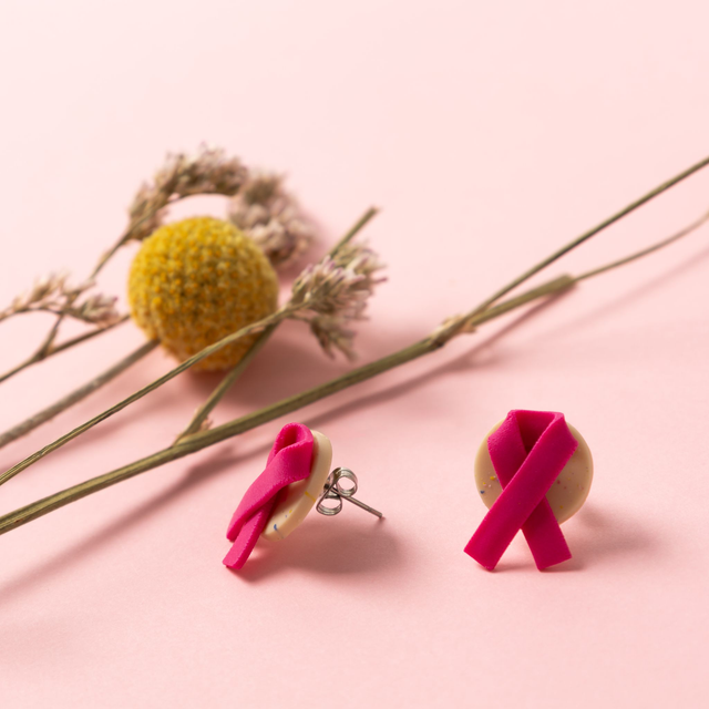 Awareness Ohrringe – Brustkrebs (Pink)