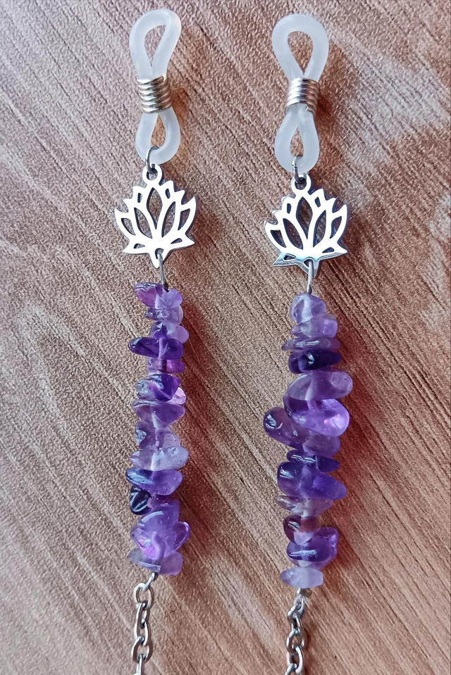 Chaine de lunettes LOTUS Intemporelle Améthyste