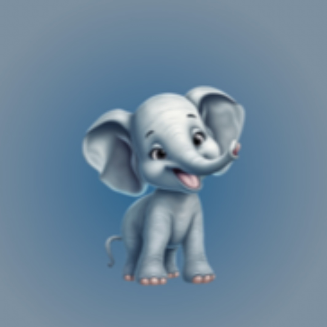 Jersey Panel 25x25 Elefant blau 