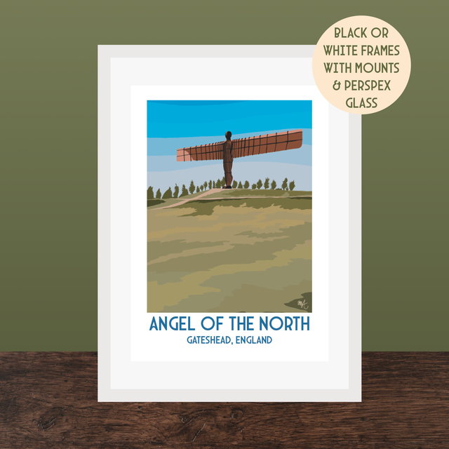 Angel of The North, Travel Poster Print – Vintage Style Wall Art
