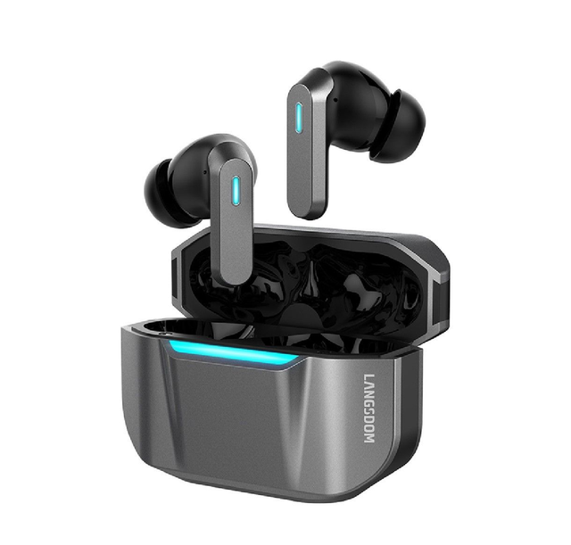 Langsdom écouteur TG16 ZETA Gris véritable casque stéréo sans fil Smart APP contrôle ANC ENC casque antibruit à faible latence. TWS V6.0 Bluetooth