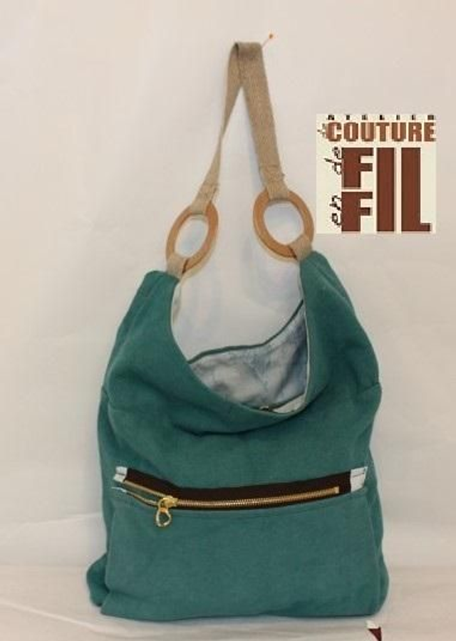 Sac coton vert