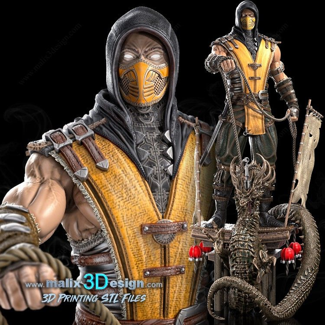 Statue SCORPION (Mortal kombat) série gaming/movie