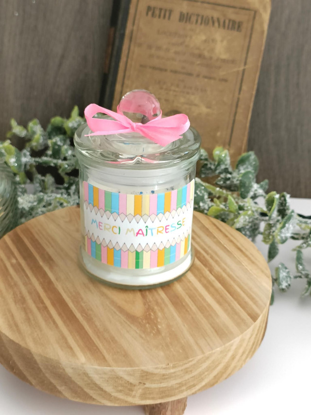 Bougie parfumée mini-bonbonnière "merci Maîtresse"  