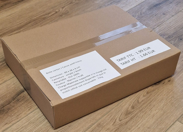 N°7 Boites en carton simple cannelure 49x38x9