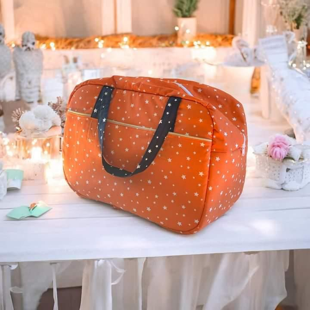 Sac à langer étoiles orange