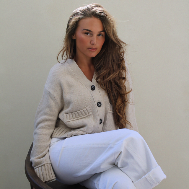 Barbour Faye Knitted Cardigan Oatmeal