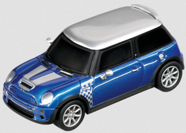 Pull Speed speelgoed auto - Mini Cooper S Checkmate blauw