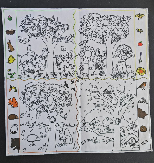 Grande feuille de coloriage lavable 