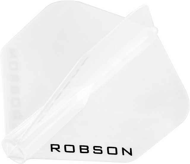 ROBSON PLUS DART FLIGHTS WHITE NO6 STANDARD SHAPE