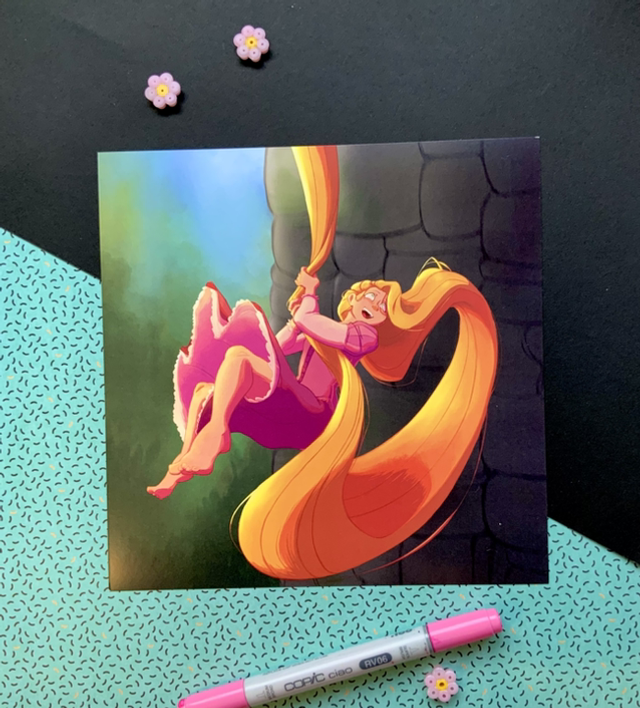 Rapunzel - Print 20x20cm