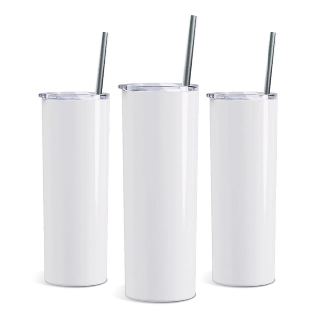20oz skinny tumbler with straw custom